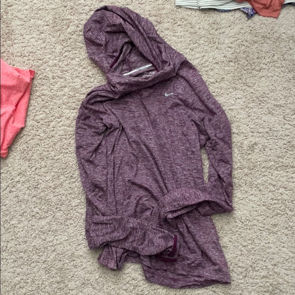 Nike Running drifit top with hood